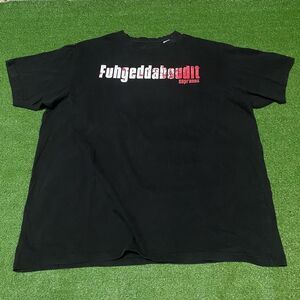Vintage 00s HBO Sopranos Fuhgeddaboudit Blood Splatter Logo T-Shirt Size 4XL Y2K